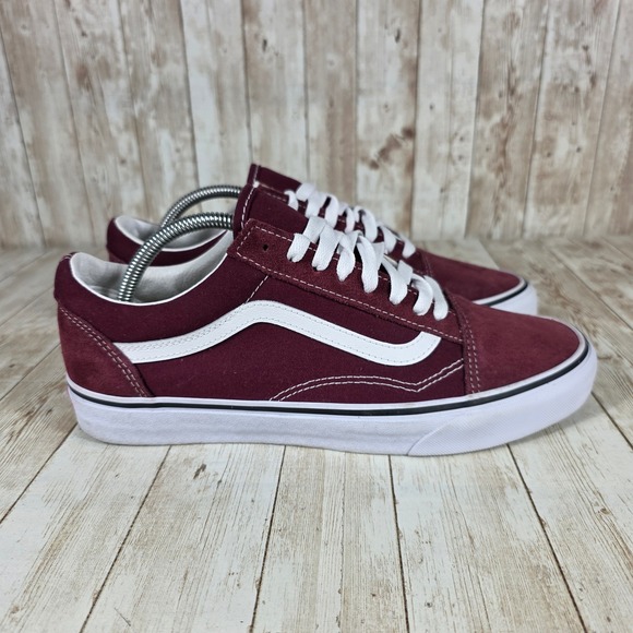 Vans Other - Vans Old Skool Suede Sneakers Burgundy Casual‎ Skate Shoes Men's Size 10